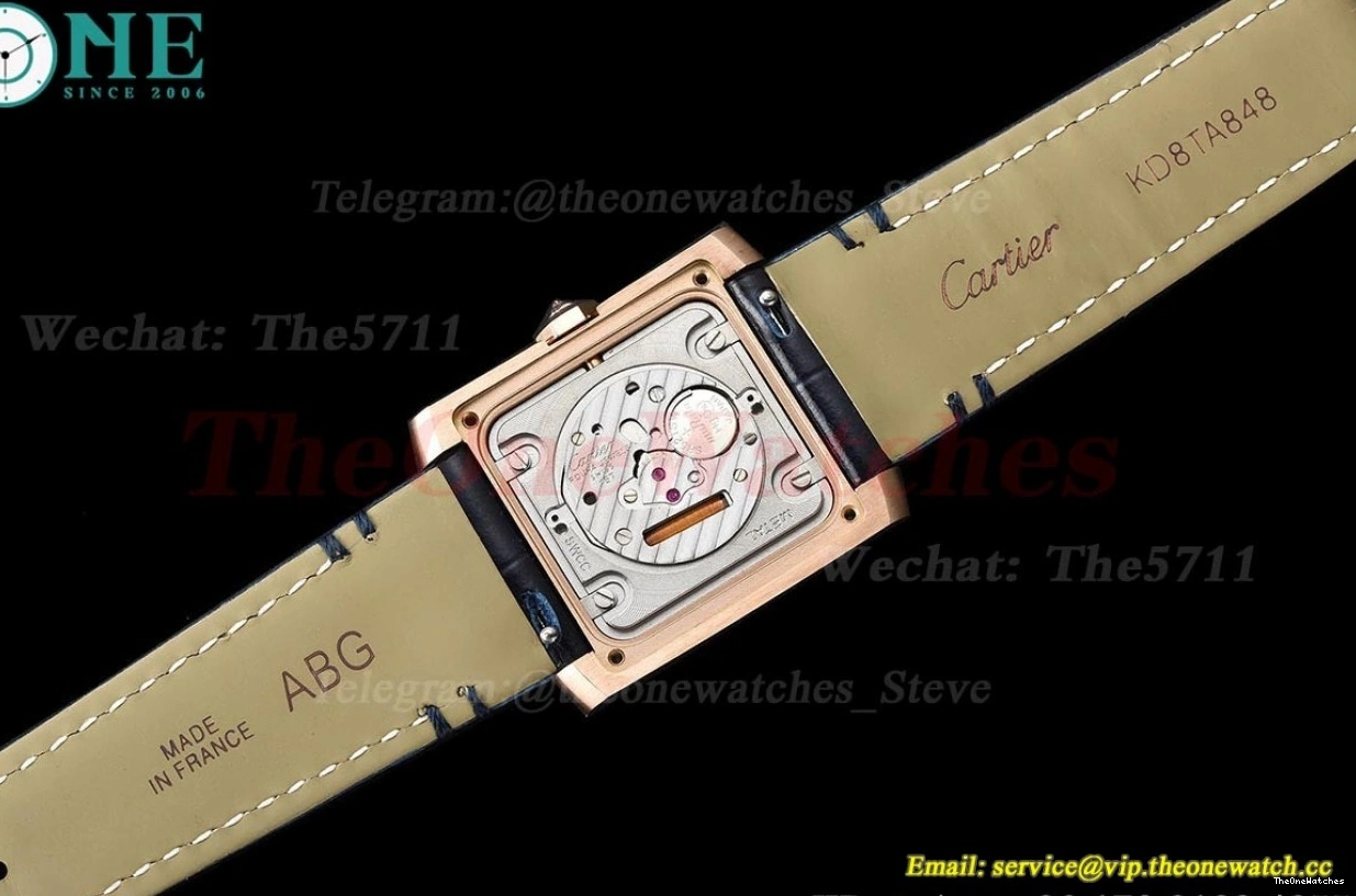 Quartz Silver Dial RG 8848F Française LE Blue Tank 27mm Dia 0302